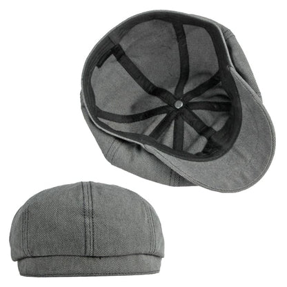 Lemuel Cotton Newsboy Cap - Classic Cotton Newsboy Cap With Timeless Style For Any Look