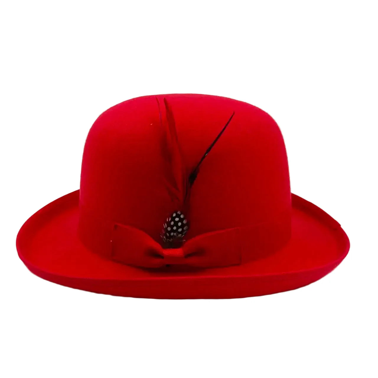 Linegard Retro Feathers Bowler Hat With Pheasant Feather Breathable Cotton