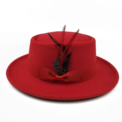 Linegard Retro Feathers Bowler Hat With Pheasant Feather Breathable Cotton
