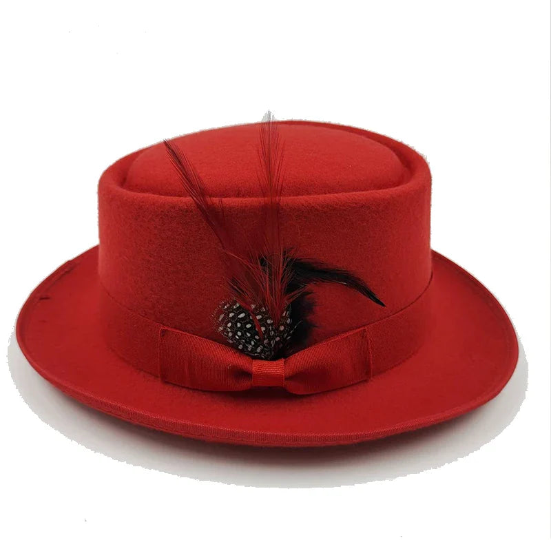 Linegard Retro Feathers Bowler Hat With Pheasant Feather Breathable Cotton