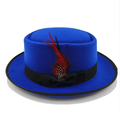 Linegard Retro Feathers Bowler Hat With Pheasant Feather Breathable Cotton