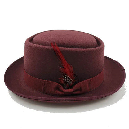 Linegard Retro Feathers Bowler Hat With Pheasant Feather Breathable Cotton