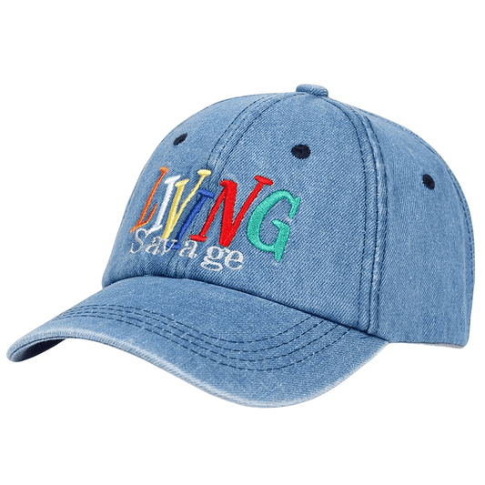 Living Savage Denim Baseball Cap - Timeless Denim Cap For Casual Style And Everyday Use