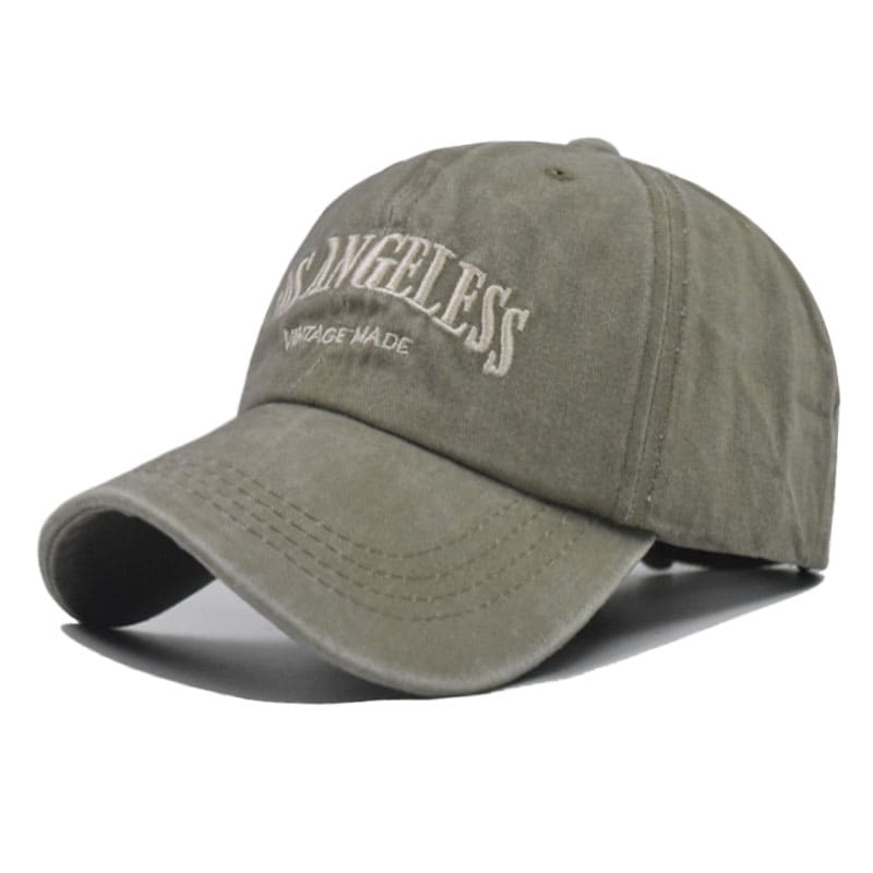 Los Angeles Vintage Washed Baseball Cap – Retro Cotton Adjustable Hat