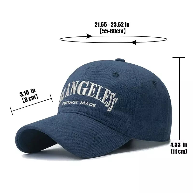 Los Angeles Vintage Cotton Baseball Cap - Classic Casual Style With Timeless City Flair