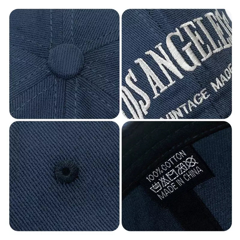 Los Angeles Vintage Cotton Baseball Cap - Classic Casual Style With Timeless City Flair