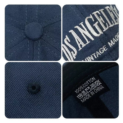 Los Angeles Vintage Cotton Baseball Cap - Classic Casual Style With Timeless City Flair