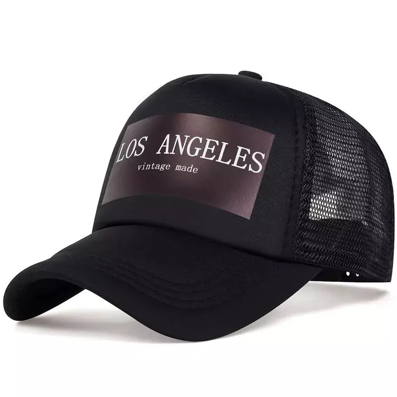 Los Angeles Vintage Made Trucker Cap - Retro Los Angeles Trucker Cap For Classic Style