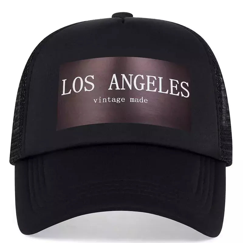 Los Angeles Vintage Made Trucker Cap - Retro Los Angeles Trucker Cap For Classic Style