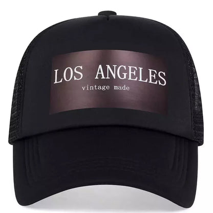 Los Angeles Vintage Made Trucker Cap - Retro Los Angeles Trucker Cap For Classic Style