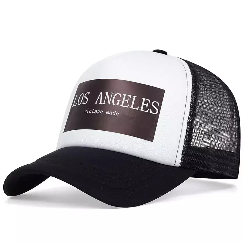 Los Angeles Vintage Made Trucker Cap - Retro Los Angeles Trucker Cap For Classic Style