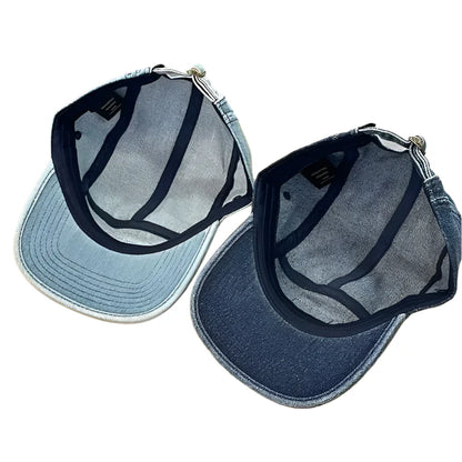 Madison 5 Panels Denim Baseball Cap - Classic Denim Look With Flat Visor For Casual Style