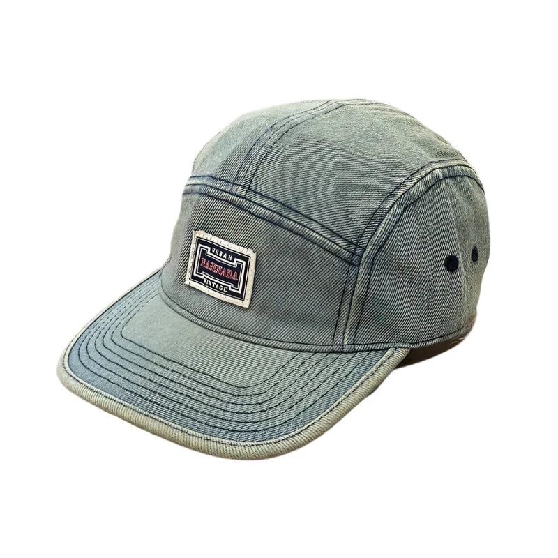 Madison 5 Panels Denim Baseball Cap - Classic Denim Look With Flat Visor For Casual Style