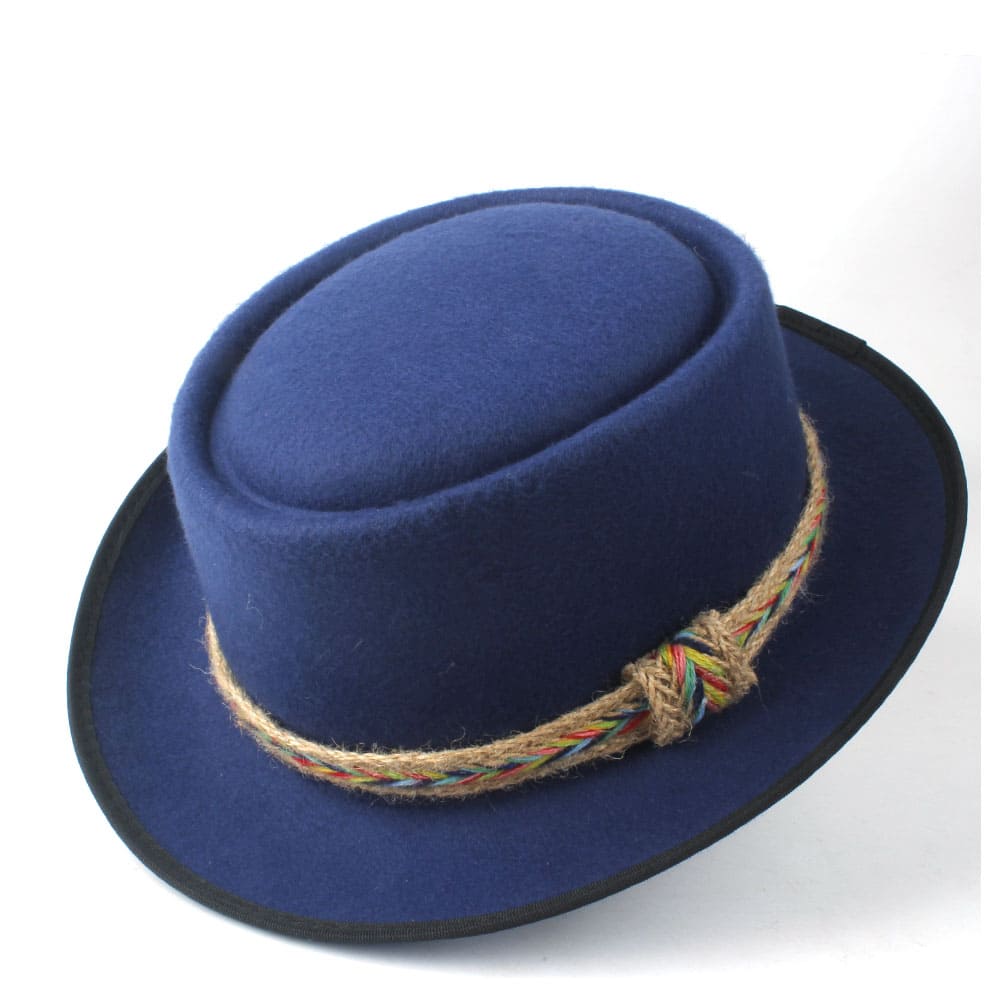 Manaos Plain Wool Porkpie Hat - Classic Compact Silhouette For Versatile Styling