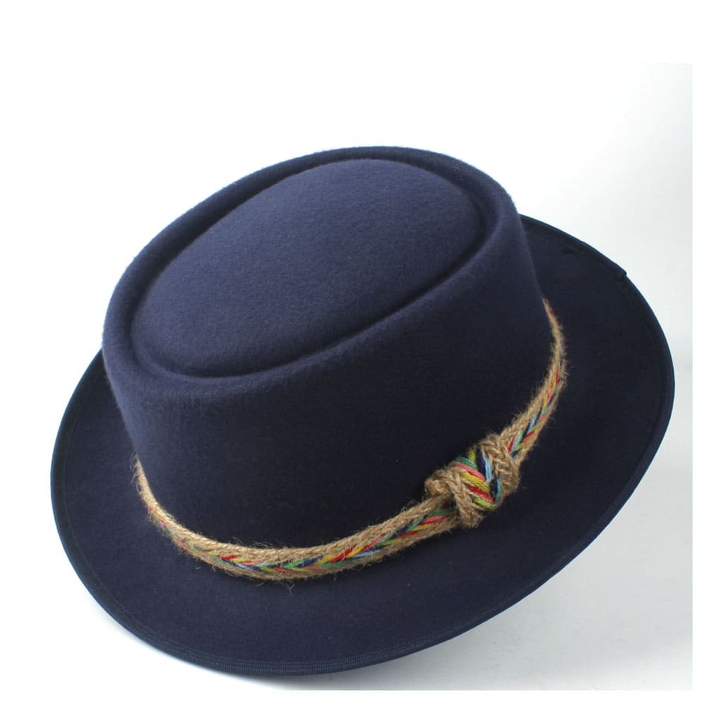Manaos Plain Wool Porkpie Hat - Classic Compact Silhouette For Versatile Styling