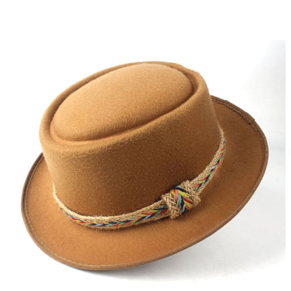 Manaos Plain Wool Porkpie Hat - Classic Compact Silhouette For Versatile Styling