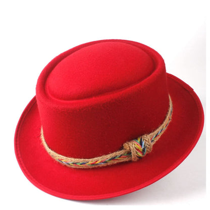 Manaos Plain Wool Porkpie Hat - Classic Compact Silhouette For Versatile Styling