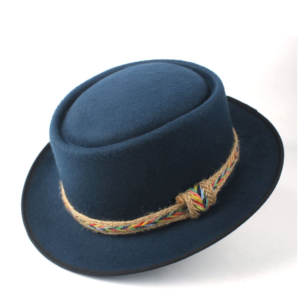 Manaos Plain Wool Porkpie Hat - Classic Compact Silhouette For Versatile Styling
