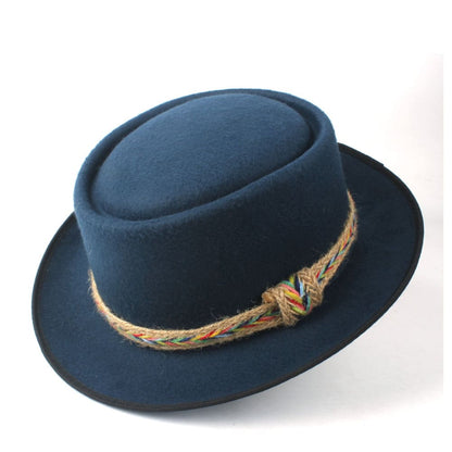 Manaos Plain Wool Porkpie Hat - Classic Compact Silhouette For Versatile Styling