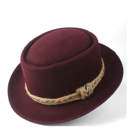 Manaos Plain Wool Porkpie Hat - Classic Compact Silhouette For Versatile Styling