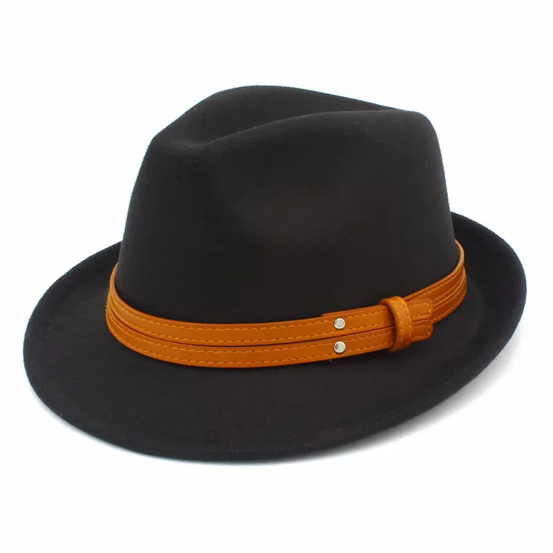 Manhattan Cotton Fedora Hat - Breathable Cotton Construction With Leather Belt Detail
