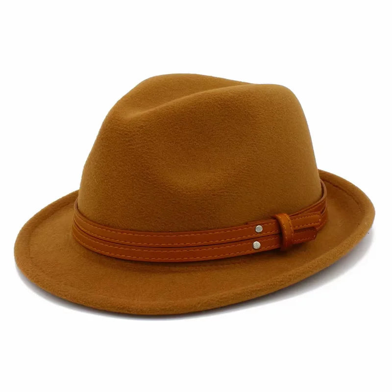 Manhattan Cotton Fedora Hat - Breathable Cotton Construction With Leather Belt Detail