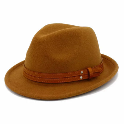 Manhattan Cotton Fedora Hat - Breathable Cotton Construction With Leather Belt Detail