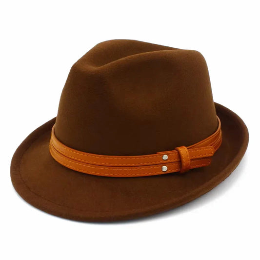 Manhattan Cotton Fedora Hat - Breathable Cotton Construction With Leather Belt Detail