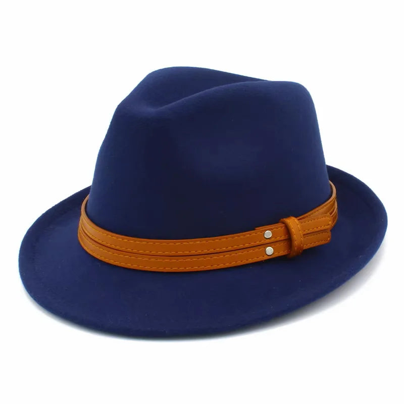 Manhattan Cotton Fedora Hat - Breathable Cotton Construction With Leather Belt Detail