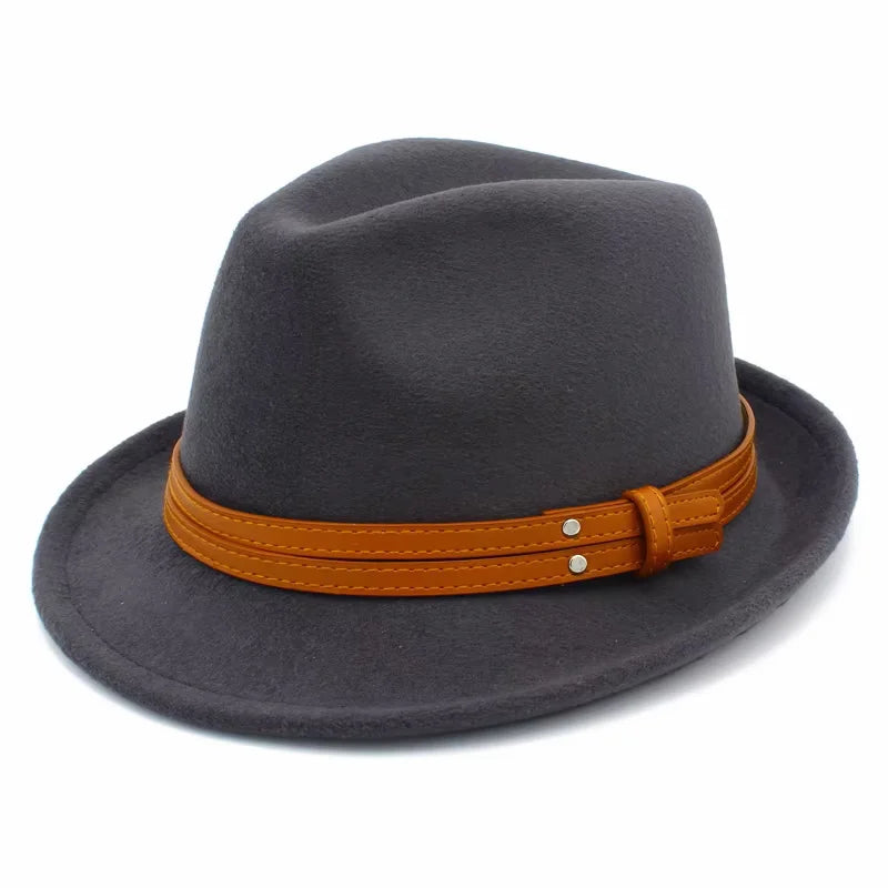 Manhattan Cotton Fedora Hat - Breathable Cotton Construction With Leather Belt Detail