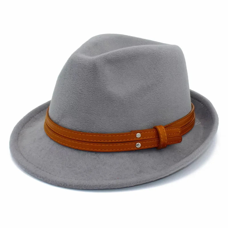 Manhattan Cotton Fedora Hat - Breathable Cotton Construction With Leather Belt Detail