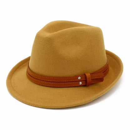 Manhattan Cotton Fedora Hat - Breathable Cotton Construction With Leather Belt Detail