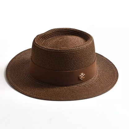 Masters Summer Straw Pork Pie Hat – Lightweight Breathable Short Brim Hat