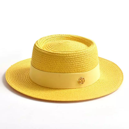 Masters Summer Straw Pork Pie Hat – Lightweight Breathable Short Brim Hat