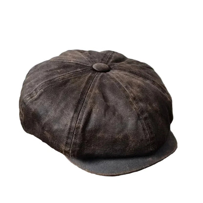 Morrison Vintage Washed Cotton Newsboy Cap - Timeless Cotton Cap With Vintage Flair