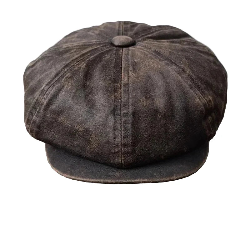 Morrison Vintage Washed Cotton Newsboy Cap - Timeless Cotton Cap With Vintage Flair