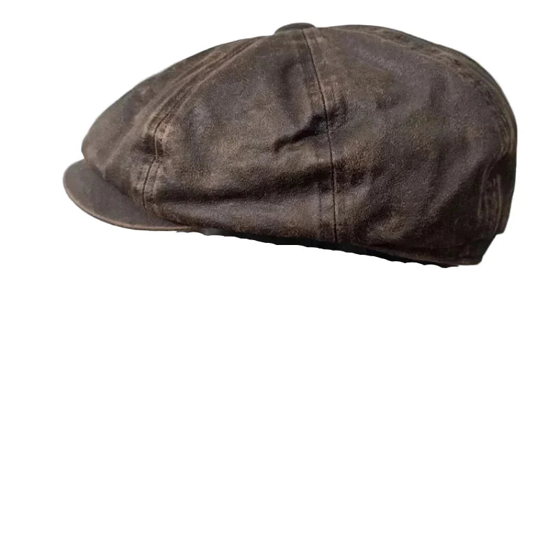 Morrison Vintage Washed Cotton Newsboy Cap - Timeless Cotton Cap With Vintage Flair
