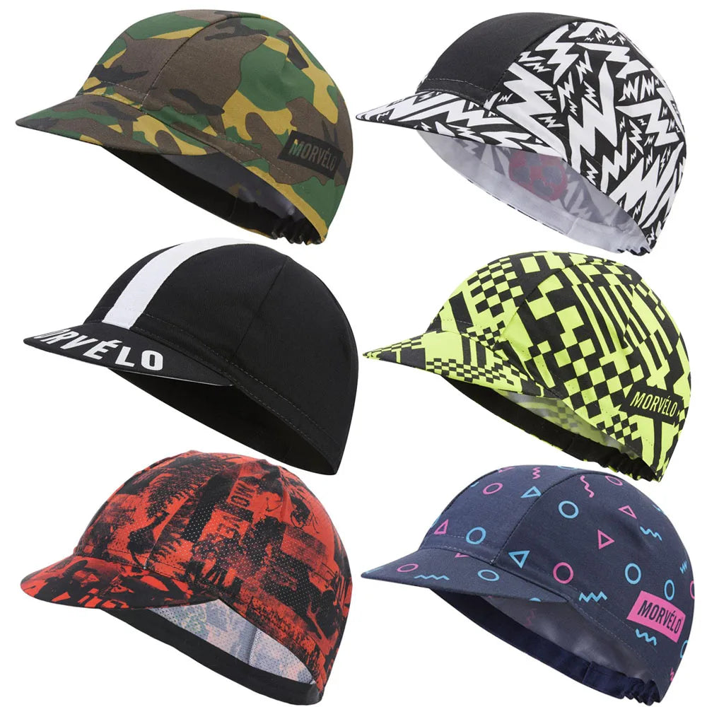 Morvelo Abstract Cycling Cap Soft Acrylic Headwear For Cyclists Gear