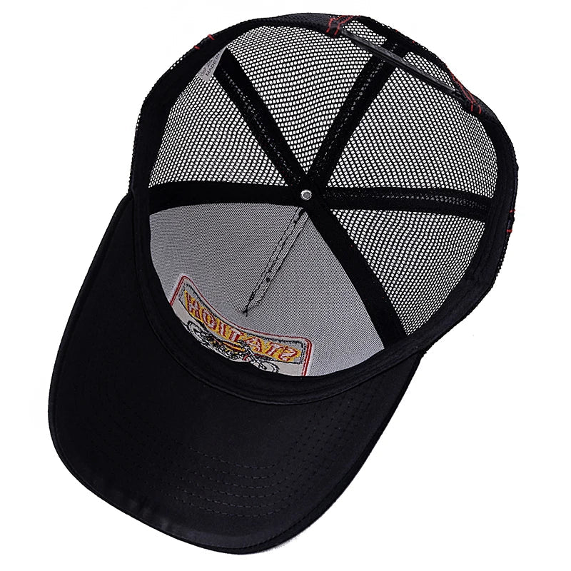 Motocross Station Trucker Cap - Cotton and Mesh Trucker for Riders and Casual Wear