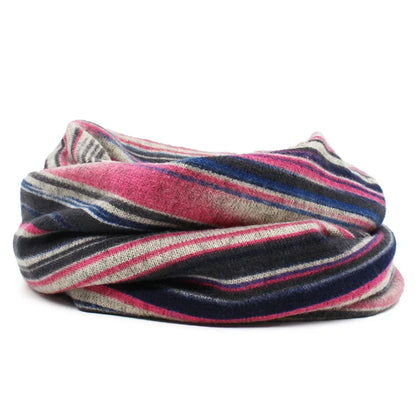 Striped Multicolor Snood Beanie Premium Edition - Urban Caps