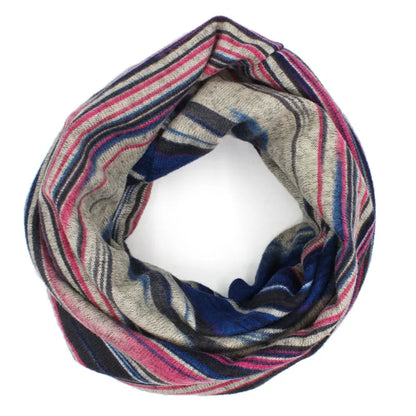 Striped Multicolor Snood Beanie Premium Edition - Urban Caps