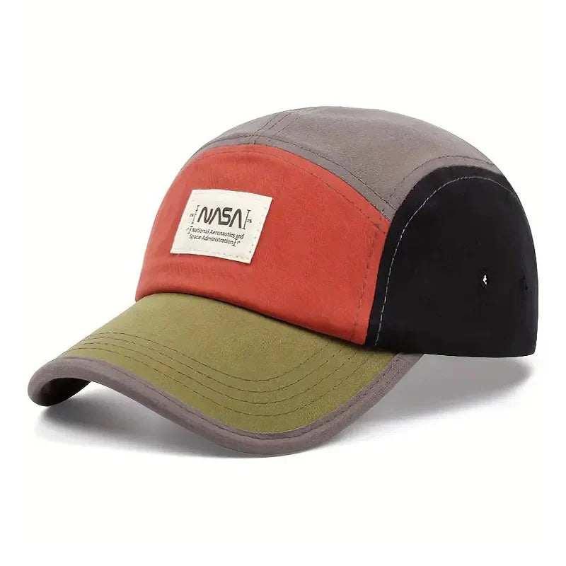 NASA 5-Panels Baseball Cap - Casual Style Cap With Short Brim For Daily Activities