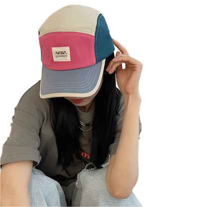 NASA 5-Panels Baseball Cap - Casual Style Cap With Short Brim For Daily Activities