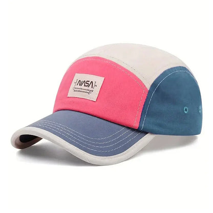 NASA 5-Panels Baseball Cap - Casual Style Cap With Short Brim For Daily Activities
