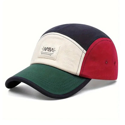 NASA 5-Panels Baseball Cap - Casual Style Cap With Short Brim For Daily Activities