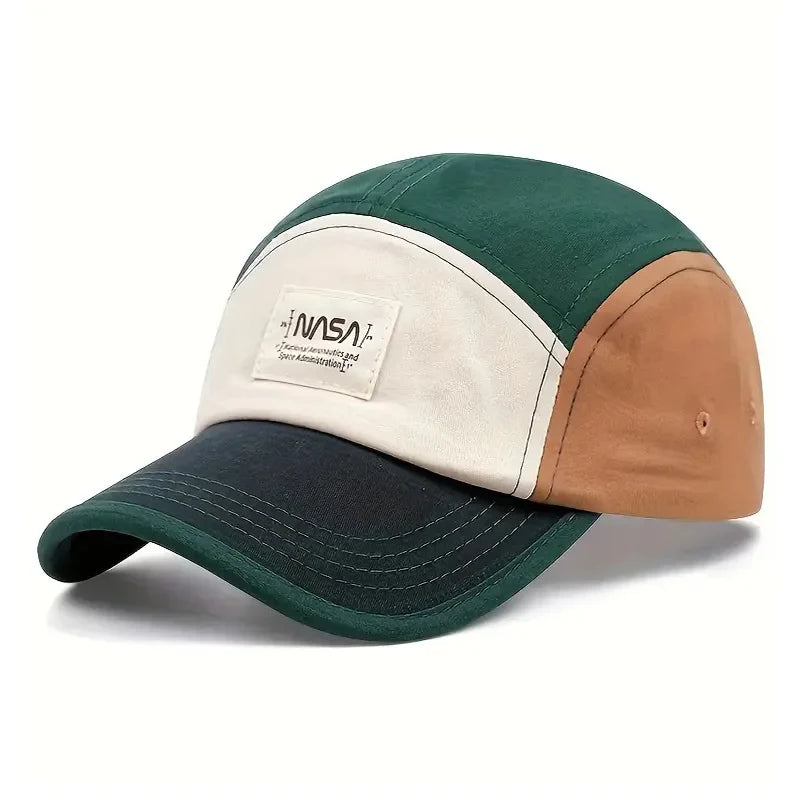 NASA 5-Panels Baseball Cap - Casual Style Cap With Short Brim For Daily Activities