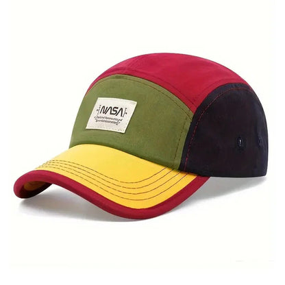 NASA 5-Panels Baseball Cap - Casual Style Cap With Short Brim For Daily Activities