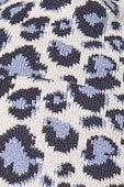 Women's Leopard Jacquard Wrap – Soft Knit Shoulder Shawl with Slip Loop
