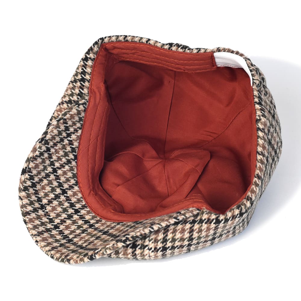 NH Wool Newsboy Cap – Houndstooth 8 Panel Classic Hat