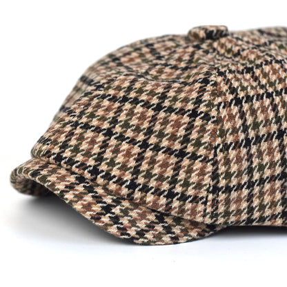 NH Wool Newsboy Cap – Houndstooth 8 Panel Classic Hat